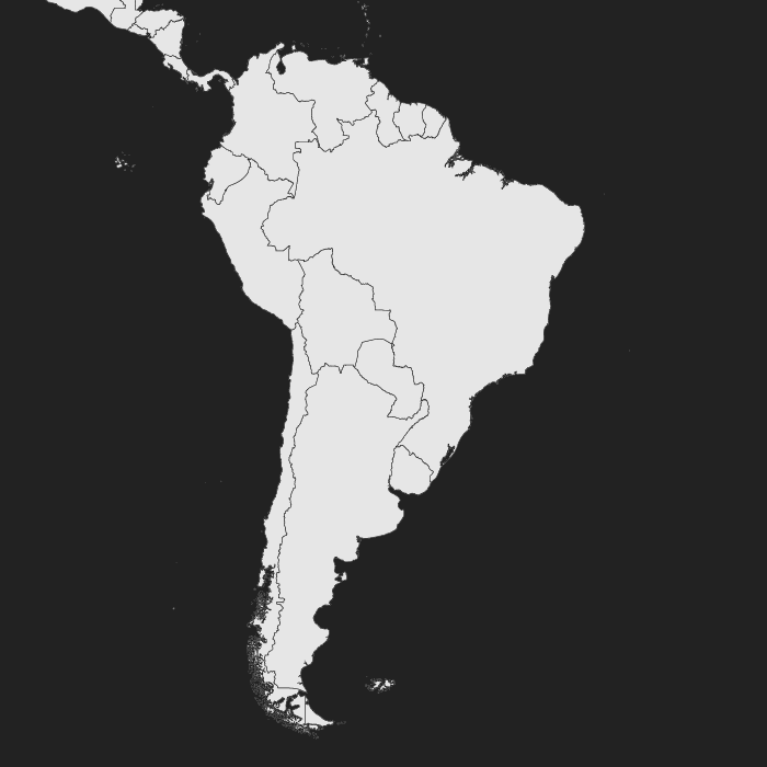 map of South America pointing out Espacio Lejano Station