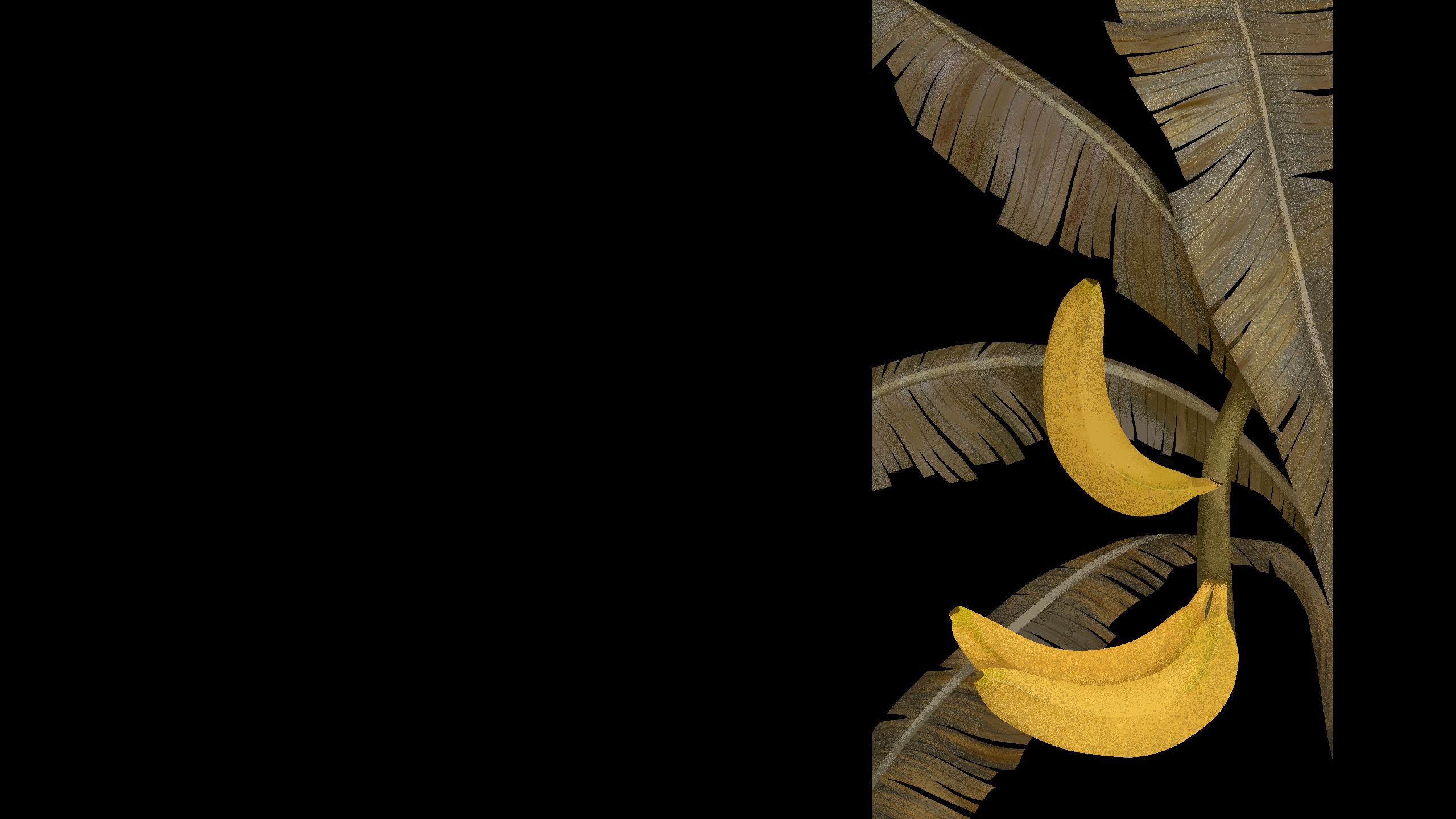 Illustration of banana plant severely affected by panana disease