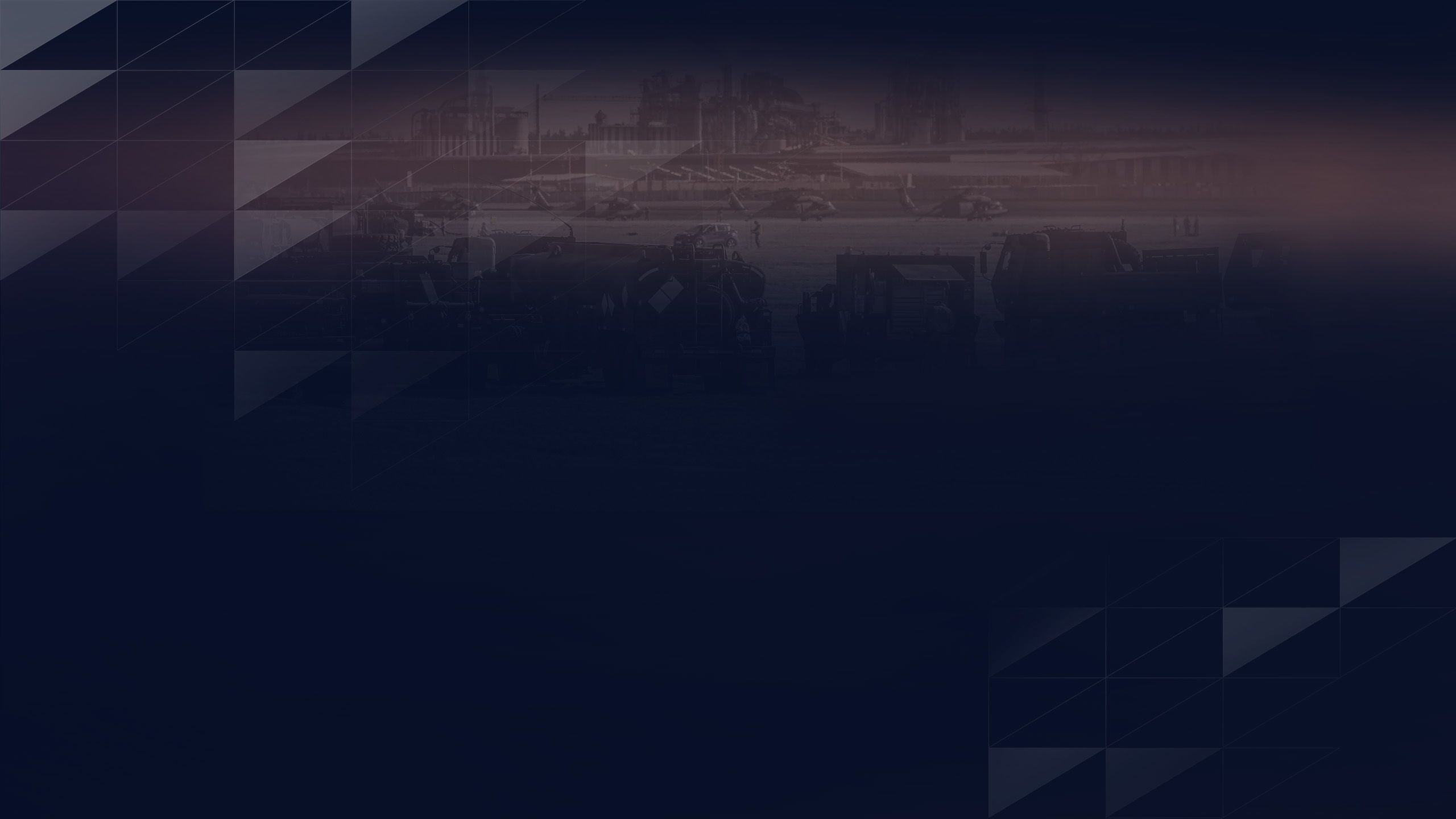 Background image: U.S. military vehicles at the military base for U.S. troops which being established at the Mielec Airport. Mielec, Poland on February 12, 2022. 